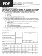 Ghana Passport Form