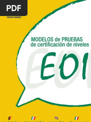 Modelos Pruebas Eoi Pdf Cognicion Aprendizaje