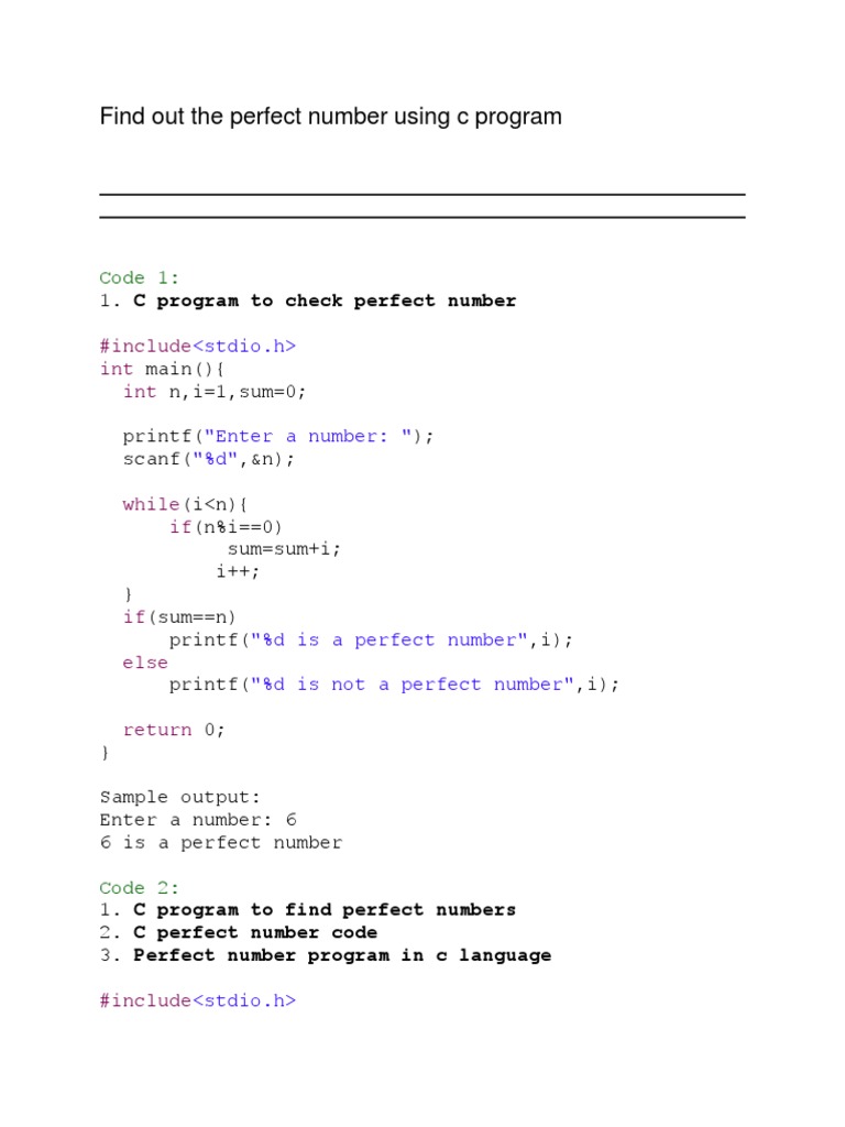 Programs C Subtraction Number Theory