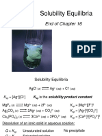 Solubility Equilibria: End of Chapter 16