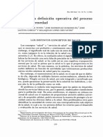 Hacia Una Definición Operativa Del Proceso Salud-Enfermedad