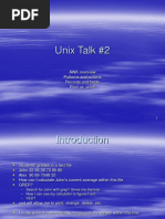 Unix Talk #2: AWK Overview Patterns and Actions Records and Fields Print vs. Printf