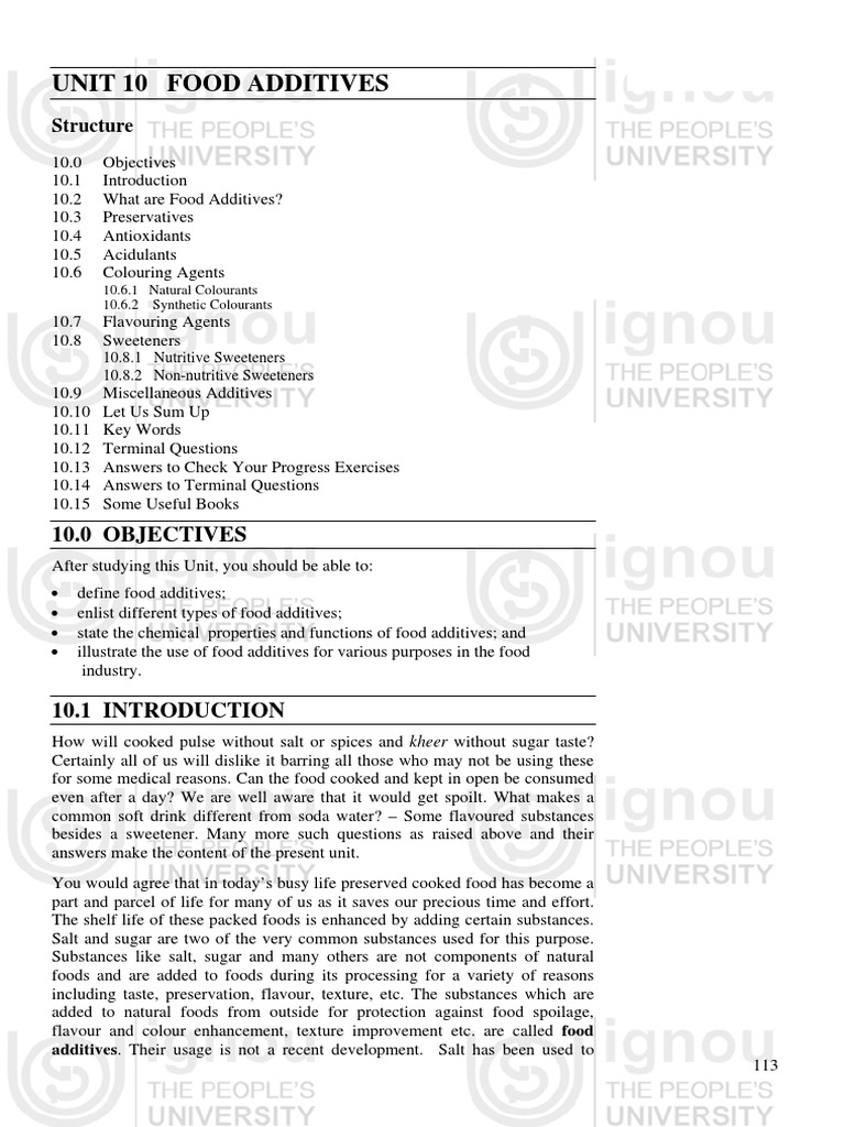 Food Additives PDF Sugar Substitute Flavor