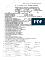 Chemical Engineering Test Questions