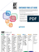 Container Food List Guide