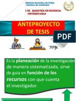 Tema #01 Anteproyecto de Tesis