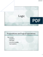 Logic: Propositions and Logical Operations