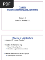 CS4231 Parallel and Distributed Algorithms: Instructor: Haifeng YU