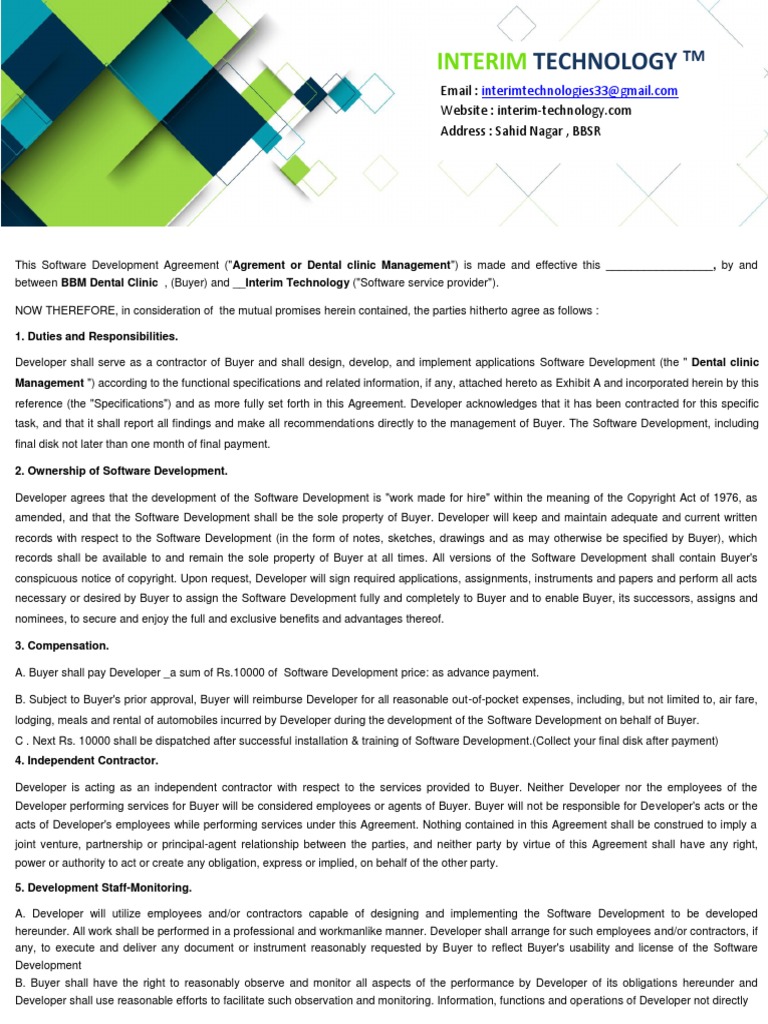 This Software Development Agreement | PDF | Software Development ...
