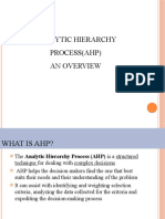 Analytic Hierarchy Process (Ahp) An Overview