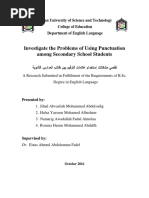 Investigate The Problems of Using Punctuation Among Secondary School Students