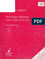 Five Negro Spirituals - Tippett - SATB