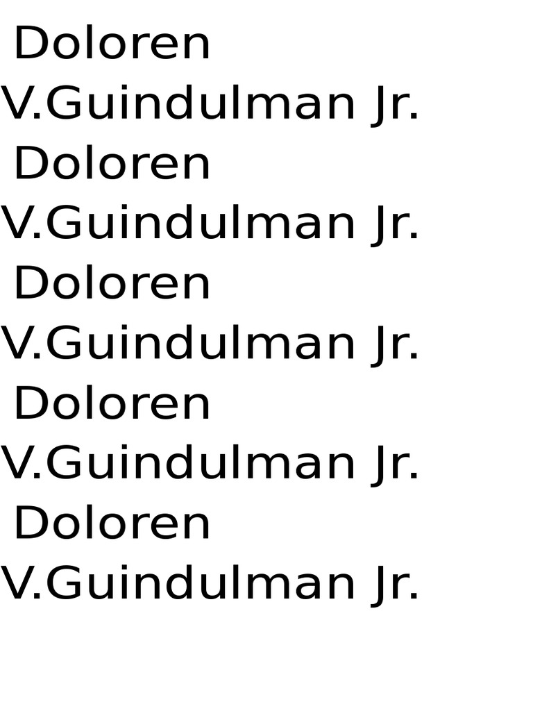 Name Repetition Patterns | PDF