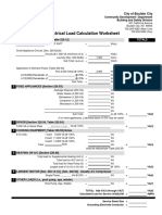 Electrical Load Calculation Worksheet: 1 Totals