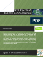 Ethical Aspects of Business Communication