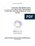 Reality Unveiled The Hidden Keys of Existence That Will Transform Your Life and The World by Ziad Masri PDF