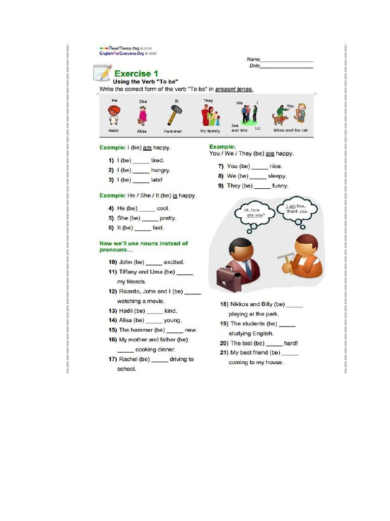 Ingles + Verbo To Be PDF