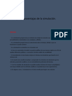 Ventajas y Desventajas de La Simulación PDF