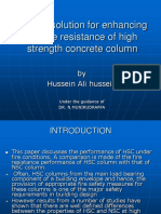 Design Solution For Enhancing The Fire Resistance of High Strength Concrete Column