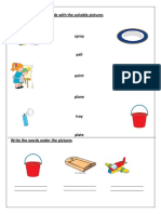 Match Words to Pictures Activity Sheet