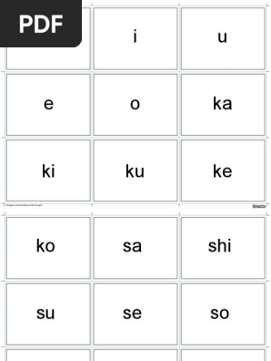 Free Japanese Hiragana And Katakana Printable Flash Cards Pdf