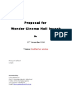 Wonder World Cinema Hall Launch Zain Proposal