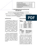 Determinación de sulfatos en agua de mar por gravimetría