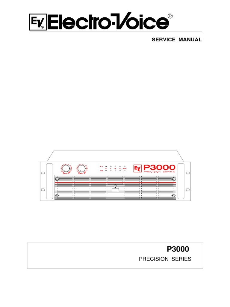 EV P3000 Precision Series Manual | PDF | Amplifier | Decibel