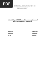 Completed Project Impact of Social Media Marketing On Retail Market 24 April 2019