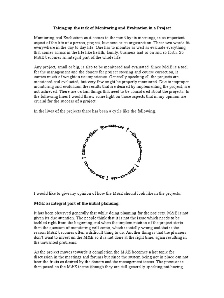 Monitoring And Evaluation Pdf Monitoring And Evaluation