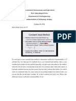 Geotechnical Measurements and Explorations Prof. Nihar Ranjan Patra Department of Civil Engineering Indian Institute of Technology, Kanpur