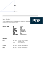 Froilan H. Salles: Career Objective