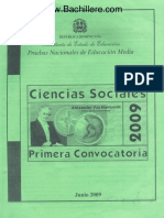 Cuadernillo Ciencias Sociales Primera Convocatoria 2009