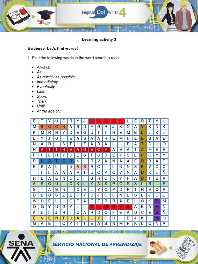 Word Search and Sentence Correction Activity | PDF | Leisure