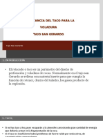 Importancia del taco para la voladura en el Tajo San Gerardo