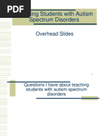 Teaching Students With Autism Spectrum Disorders: Overhead Slides