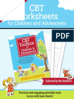 Free Worksheets From CBT Toolbox For Children and Adolescents