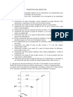 Ejercicios sobre aminoácidos y propiedades de proteínas