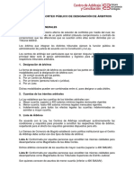 Reglamento Del Sorteo Público de Designación de Árbitros.