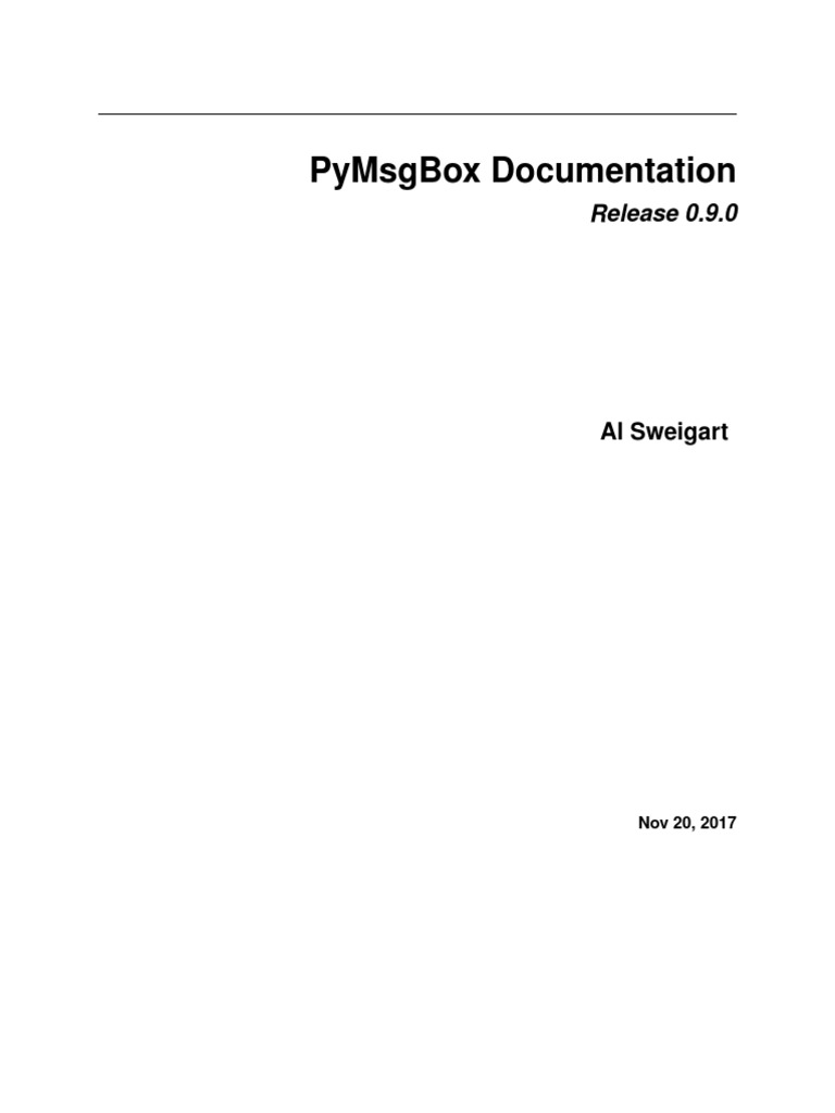 Pymsgbox Lib | PDF | Sudo | Python (Programming Language)