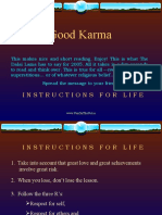 Good Karma: Instructions For Life