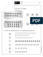 Matemática 1° básico: evaluación de números, figuras y patrones