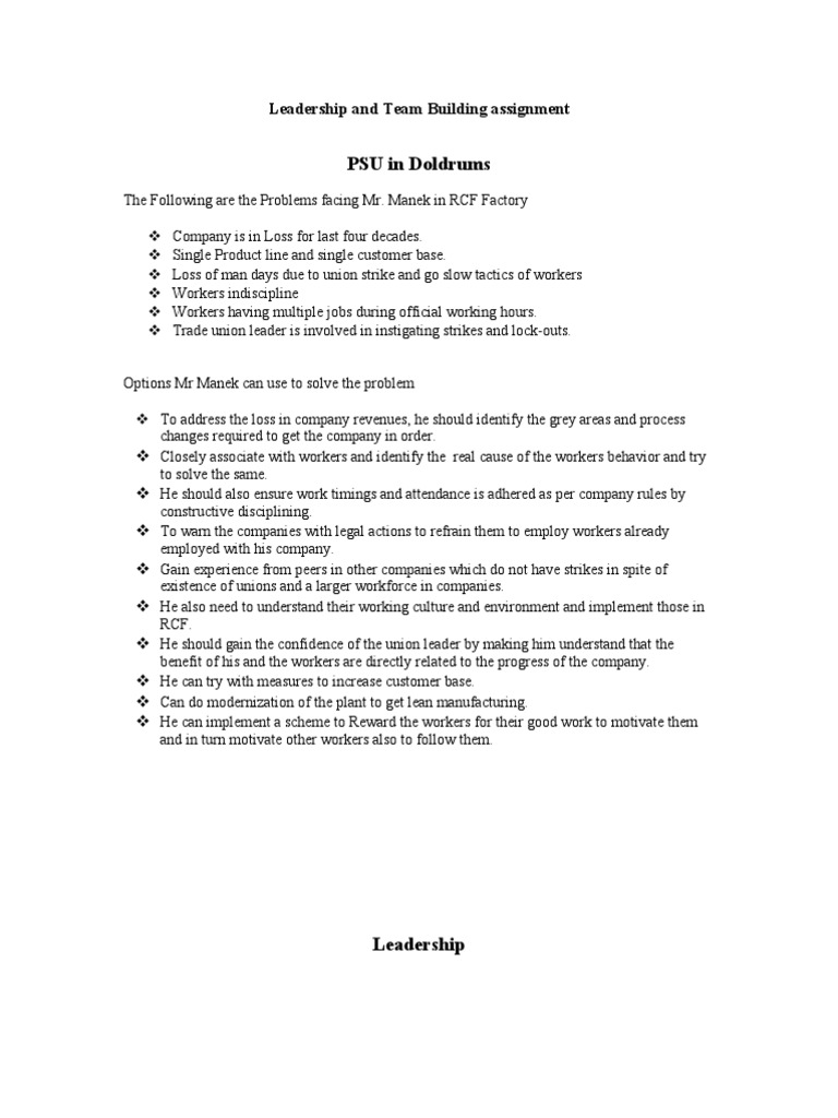 Leadership assignment mba image