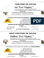 Gran Concurso de Gallos Vasquez