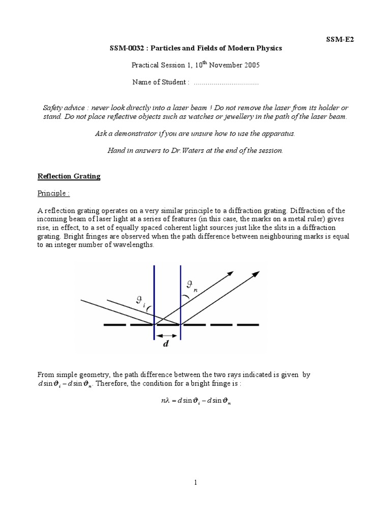 SSM-E2 SSM-0032: Particles and Fields of Modern Physics | PDF ...