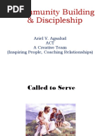 Community Building & Discipleship: Ariel V. Agsalud ACT A Creative Team (Inspiring People, Coaching Relationships)