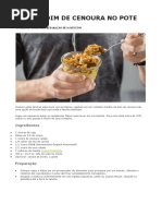 Bolo Pudim de Cenoura No Pote