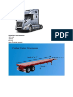 Flatbed Legal Load Dimensions 102" Wide 102" Tall 53' Long Up To 48.000 Lbs (Pounds)