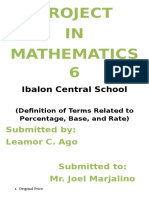 Project IN Mathematics 6: Ibalon Central School