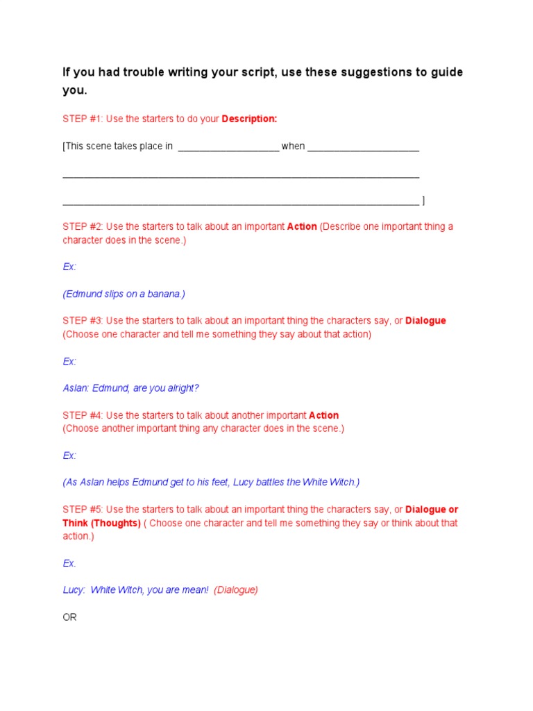 Script Template | PDF